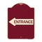 Signmission Designer Series Left Arrow Entrance, Burgundy Heavy-Gauge Aluminum Sign, 24" x 18", BU-1824-24235 A-DES-BU-1824-24235 - alternate 1